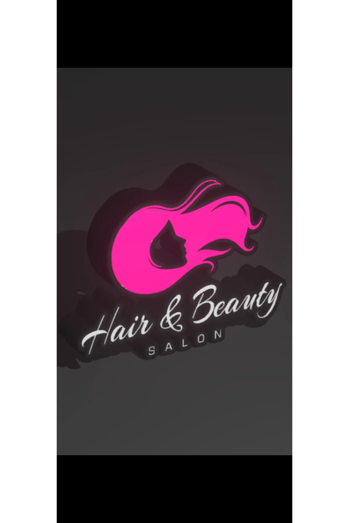 LED IŞIKLI HAİR SALON GÜZELLİK MERKEZİ TABELA