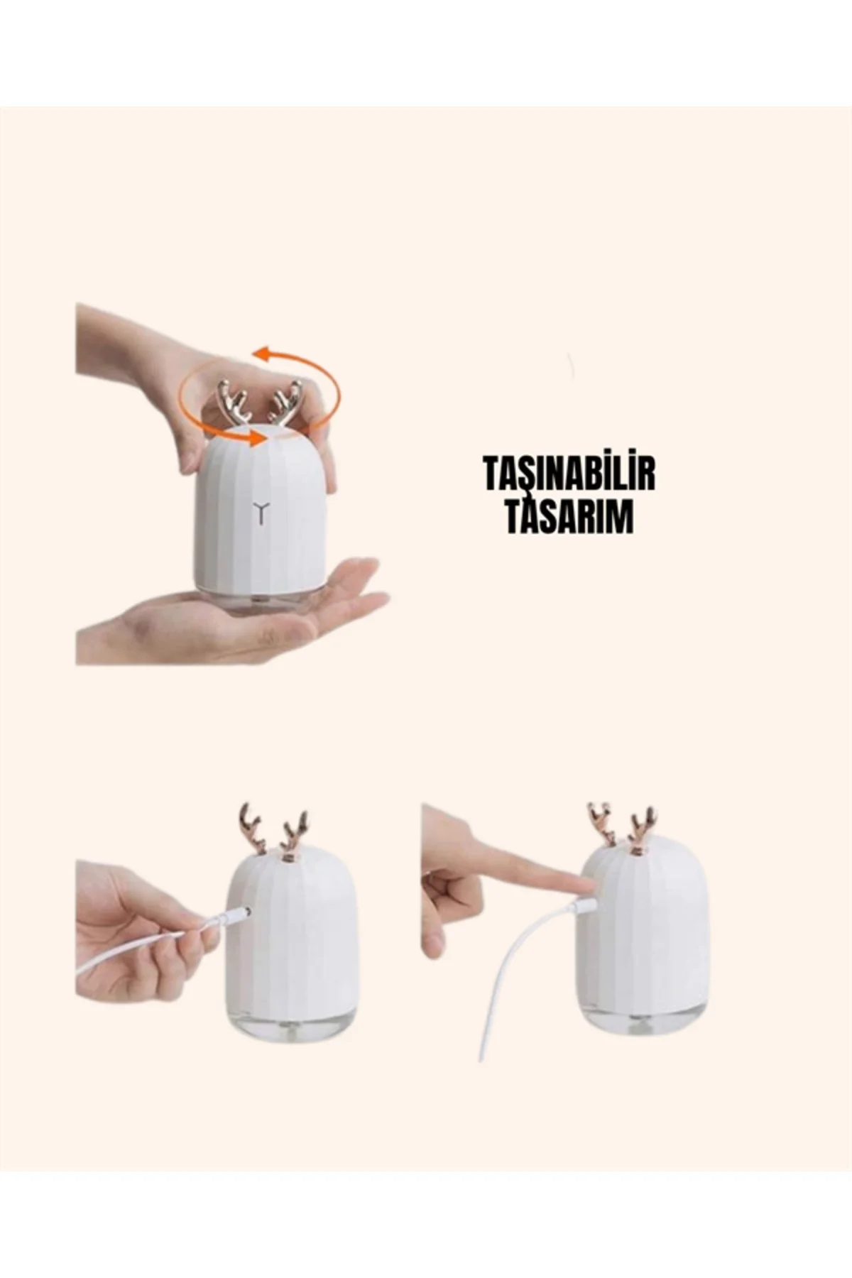 Led Işıklı Hava Nemlendirici Buhar Makinesi Dekoratif Aromaterapi