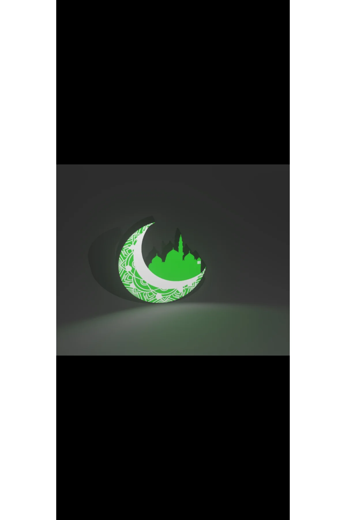 LED IŞIKLI İSLAM HİLAL CAMİ