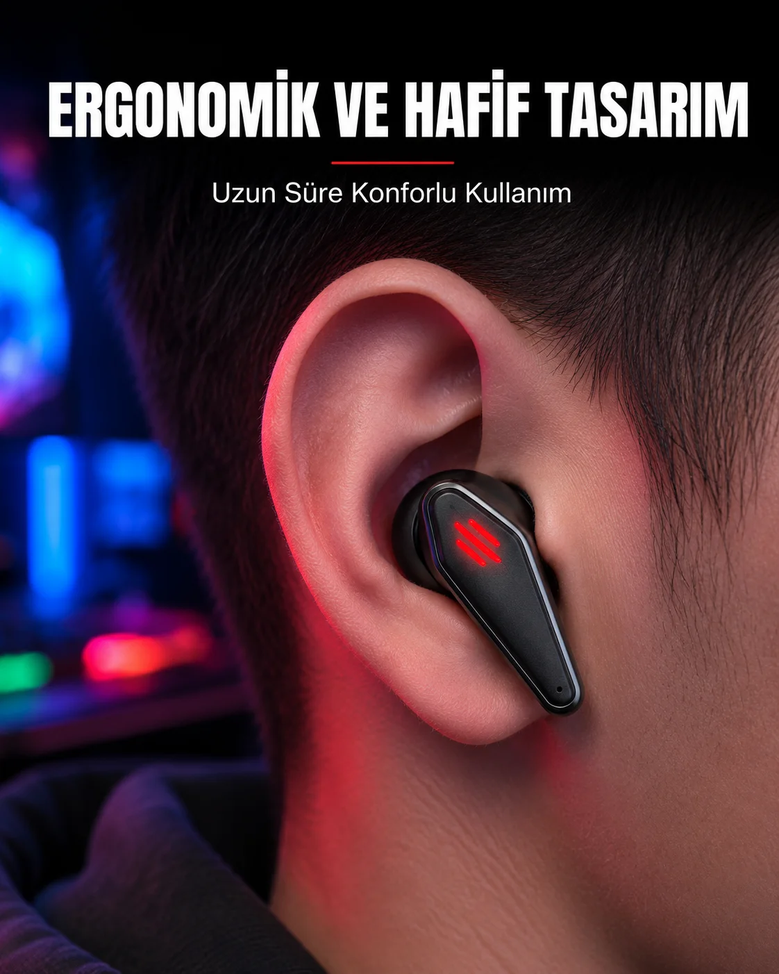 Led Işıklı Kablosuz Gaming Kulaklık Ergonomik Tasarım Yeni Nesil