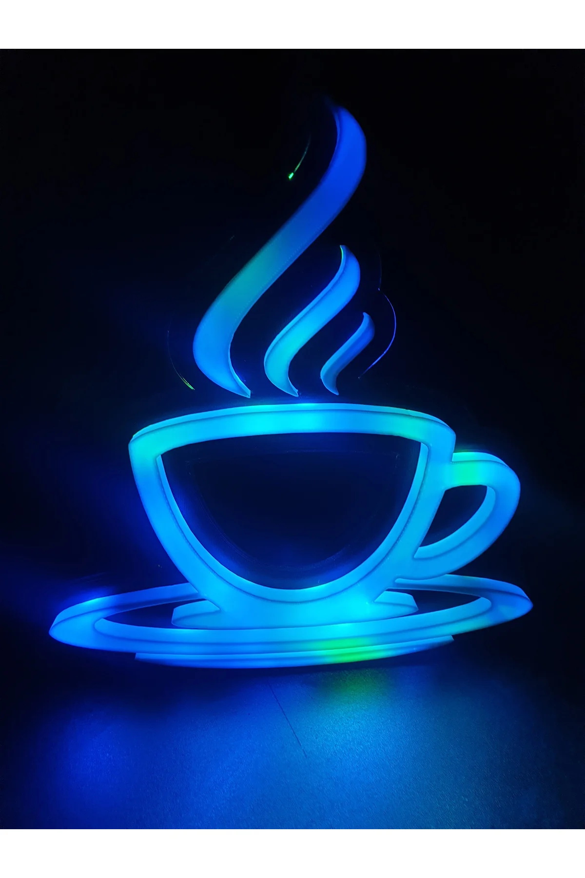 Led ışıklı kahve fincanı 16 modlu uzaktan kumandalı