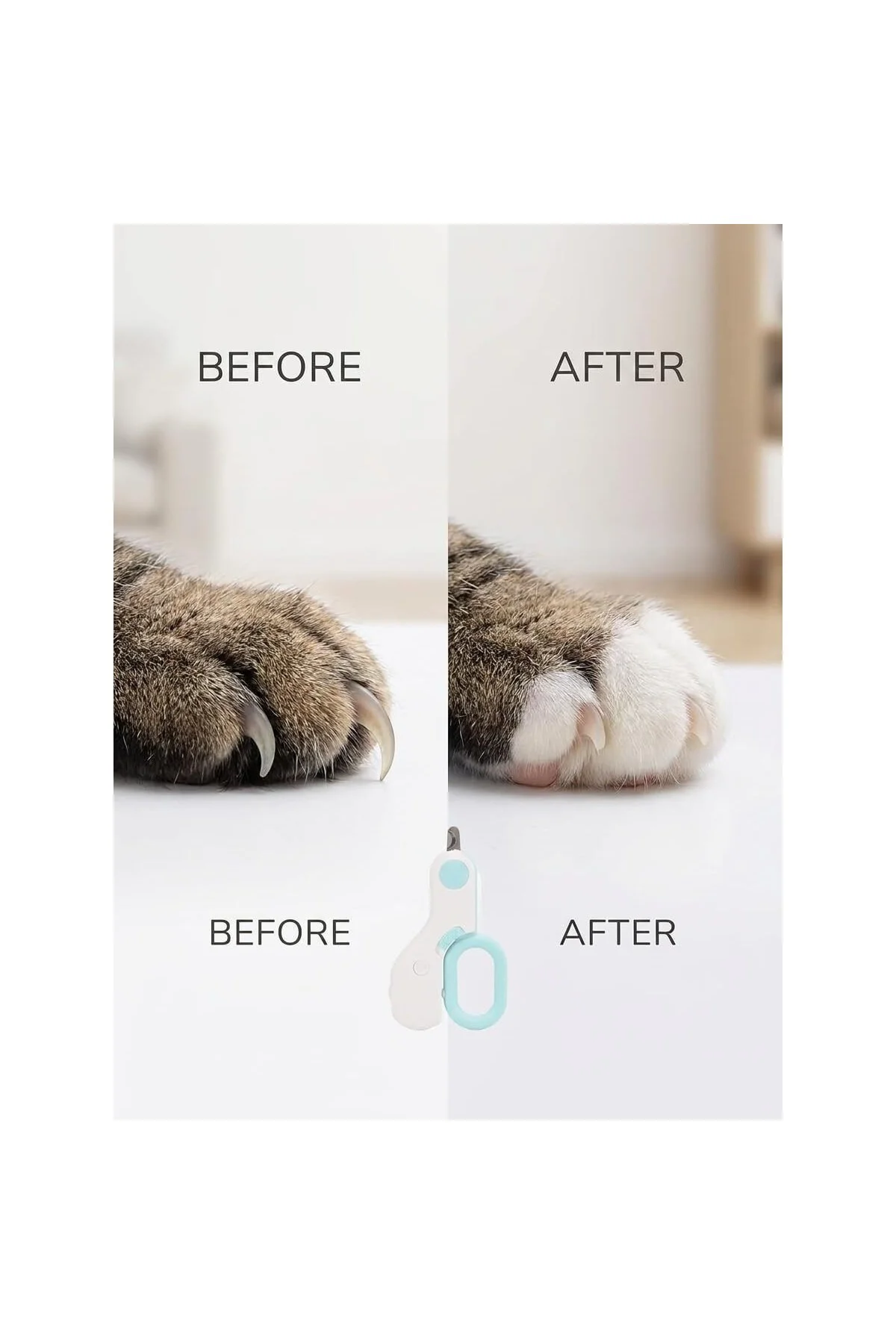 LED Işıklı Kedi Köpek Tırnak Makası Mini Evcil Hayvan Tırnak Kesi