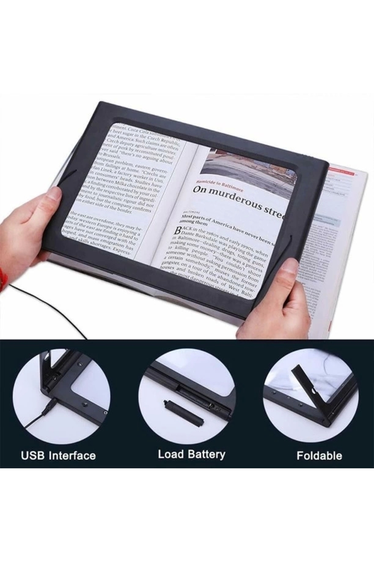 Sky Toptan Led İşıklı Kitap Okuma Büyüteç