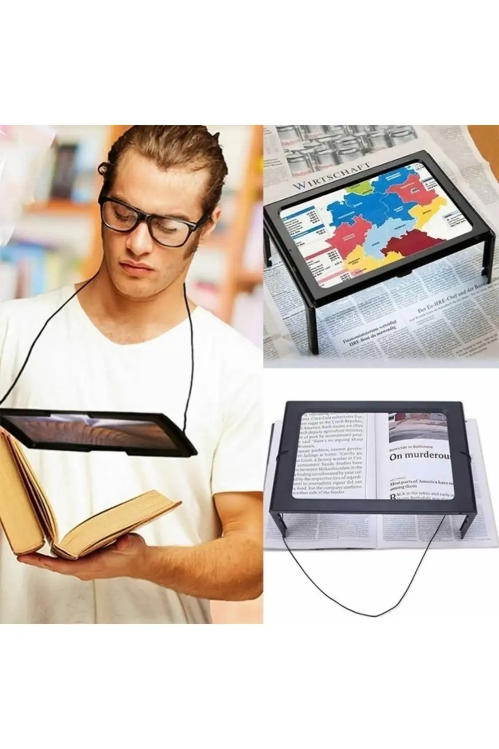 Led Işıklı Kitap Okuma Büyüteç