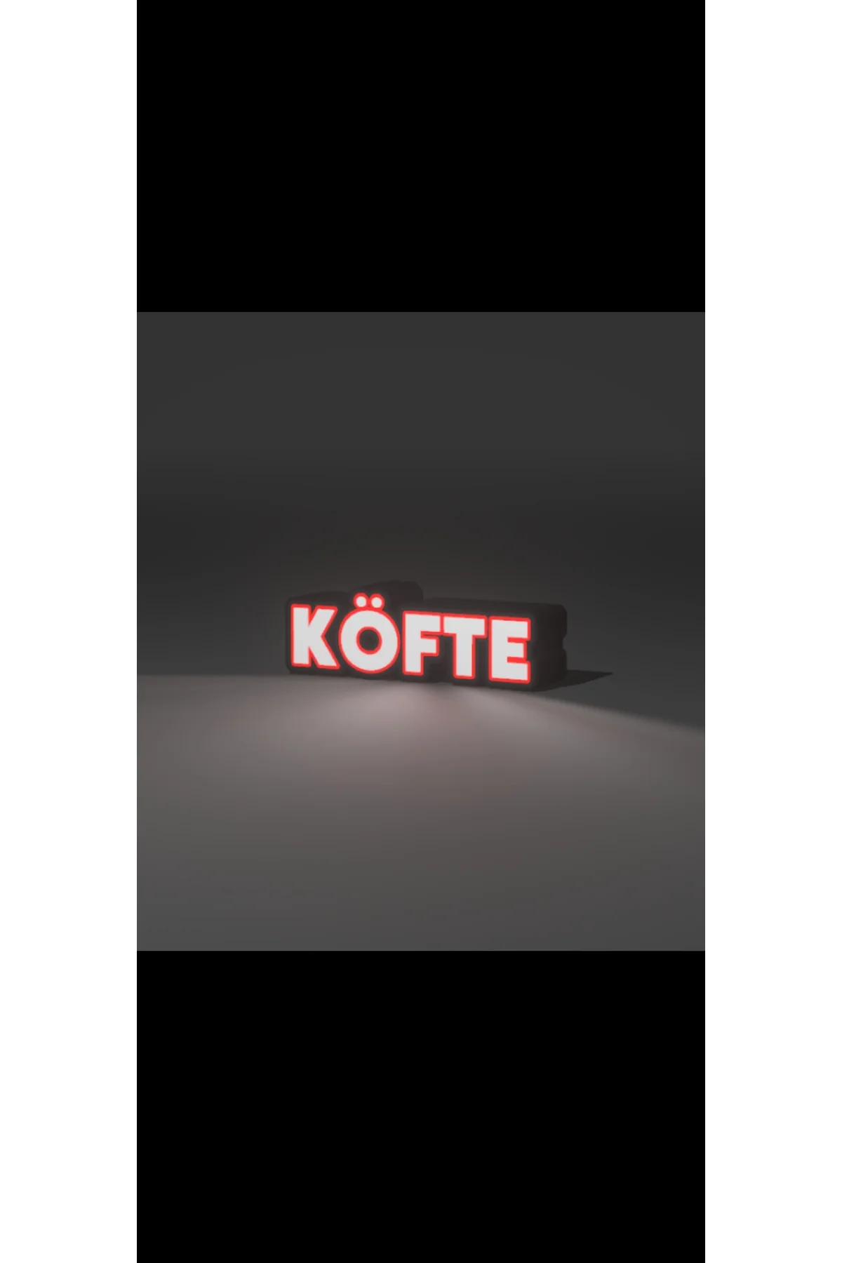 LED IŞIKLI KÖFTE TABELA