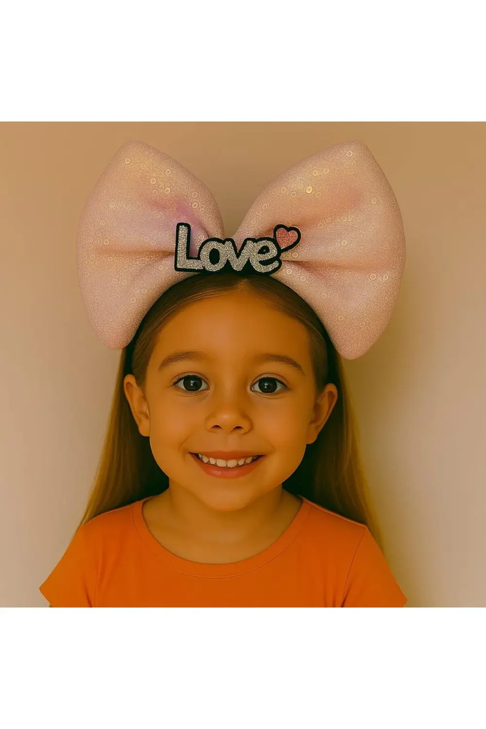 LED Işıklı Love Yazılı Pembe Fiyonk Taç – Kız Çocuk Parti Tacı (5