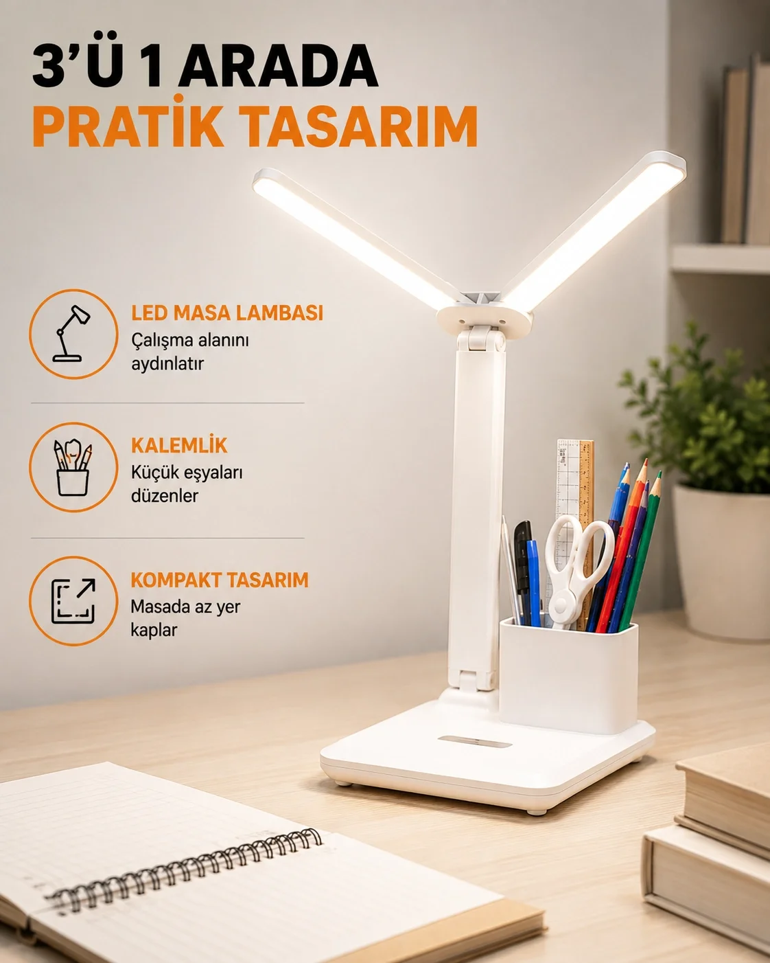 LED Işıklı Masa Lambası – Göz Yormayan, Kısılabilir ve Esnek Başlıklı Yeni Nesil Fiyatı, Yorumları ve Özellikleri
