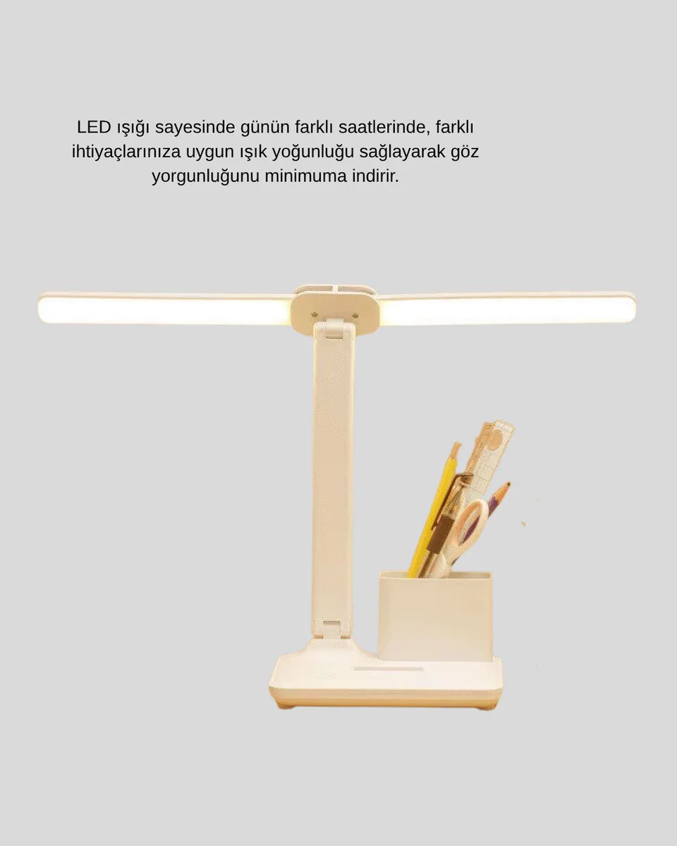 LED Işıklı Masa Lambası – Göz Yormayan Kısılabilir ve Esnek Başlıklı