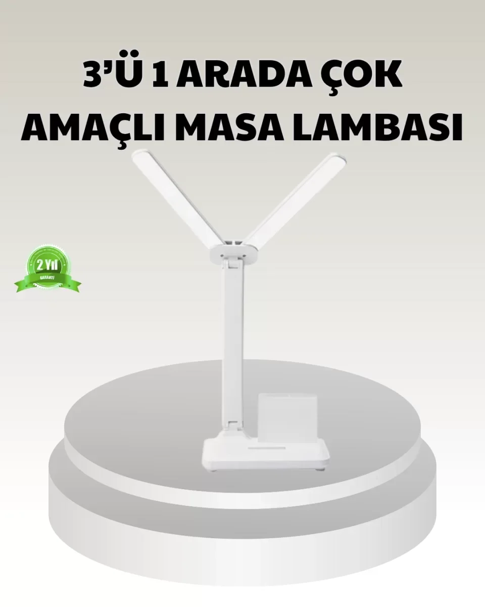 LED Işıklı Masa Lambası – Göz Yormayan, Kısılabilir ve Esnek Başlıklı - Lisinya