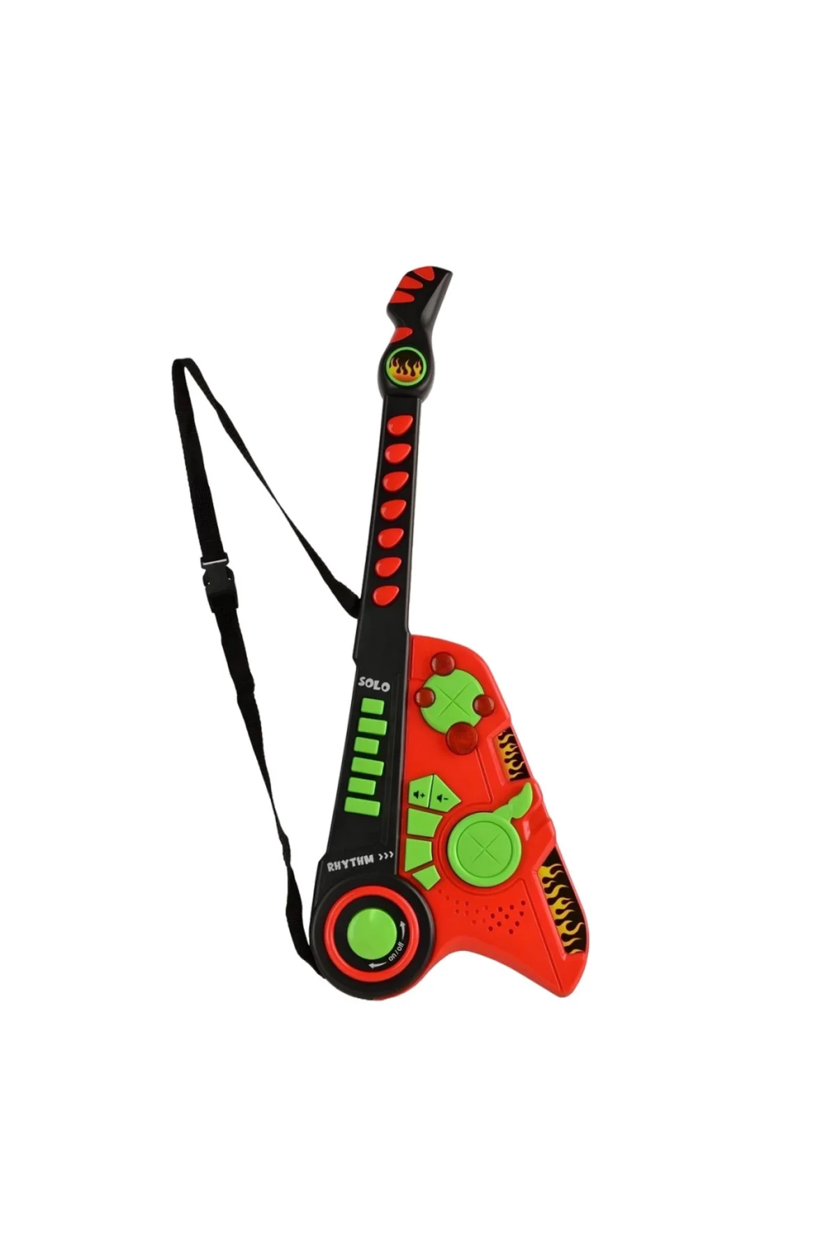 Led Işıklı Melodili Askılı Müzikli Gitar