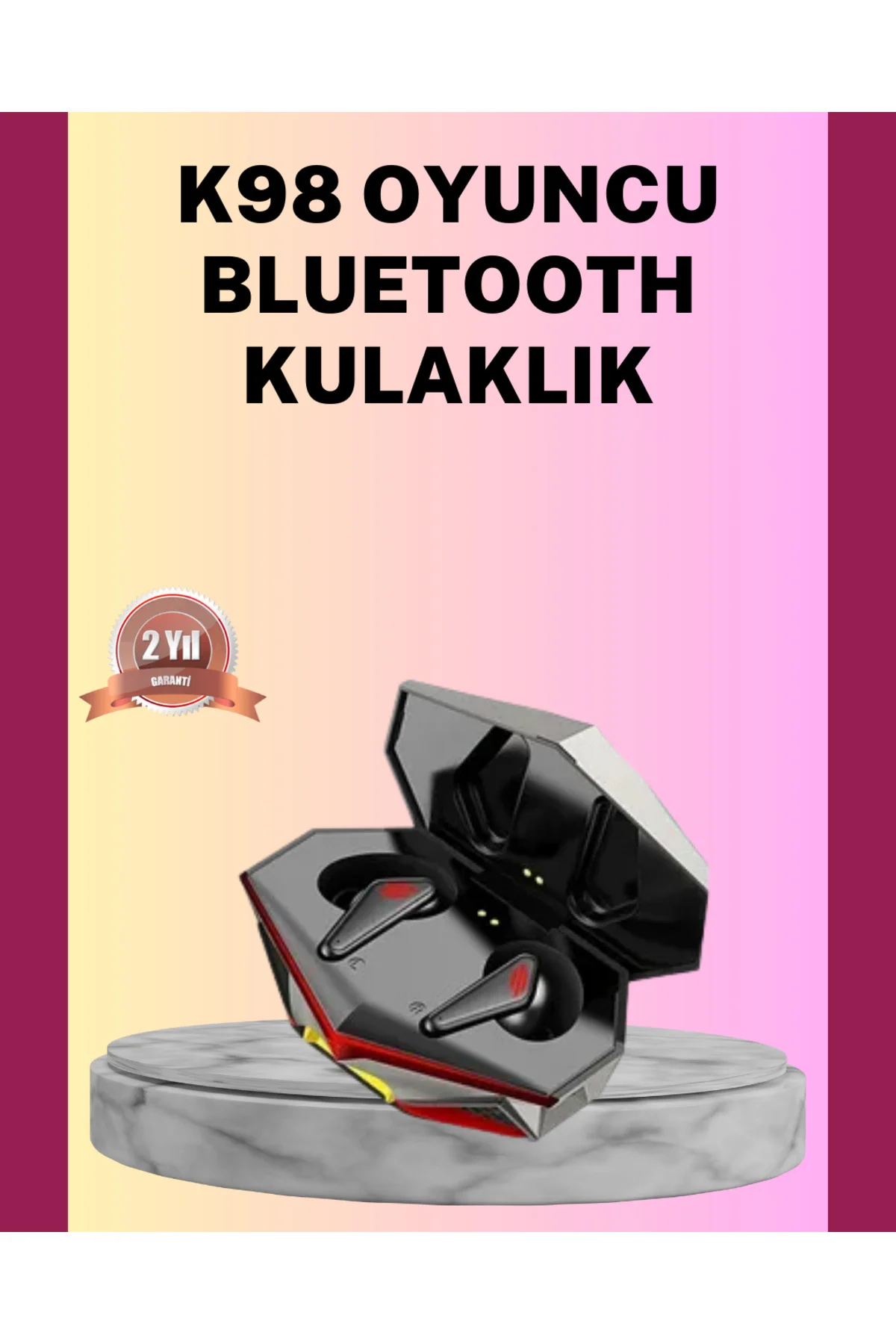 Led Işıklı Metal Kasa Kablosuz Gaming Kulaklık