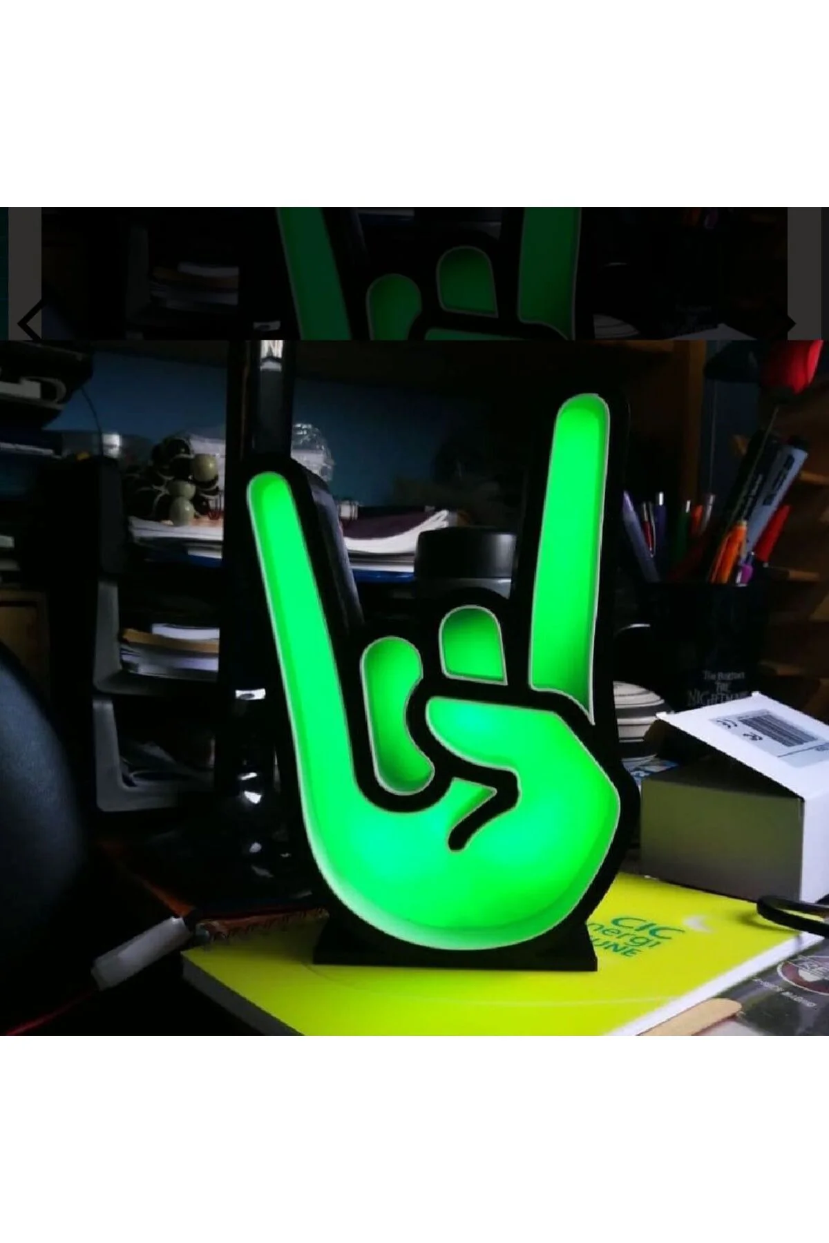 Led Işıklı Metal Kurt