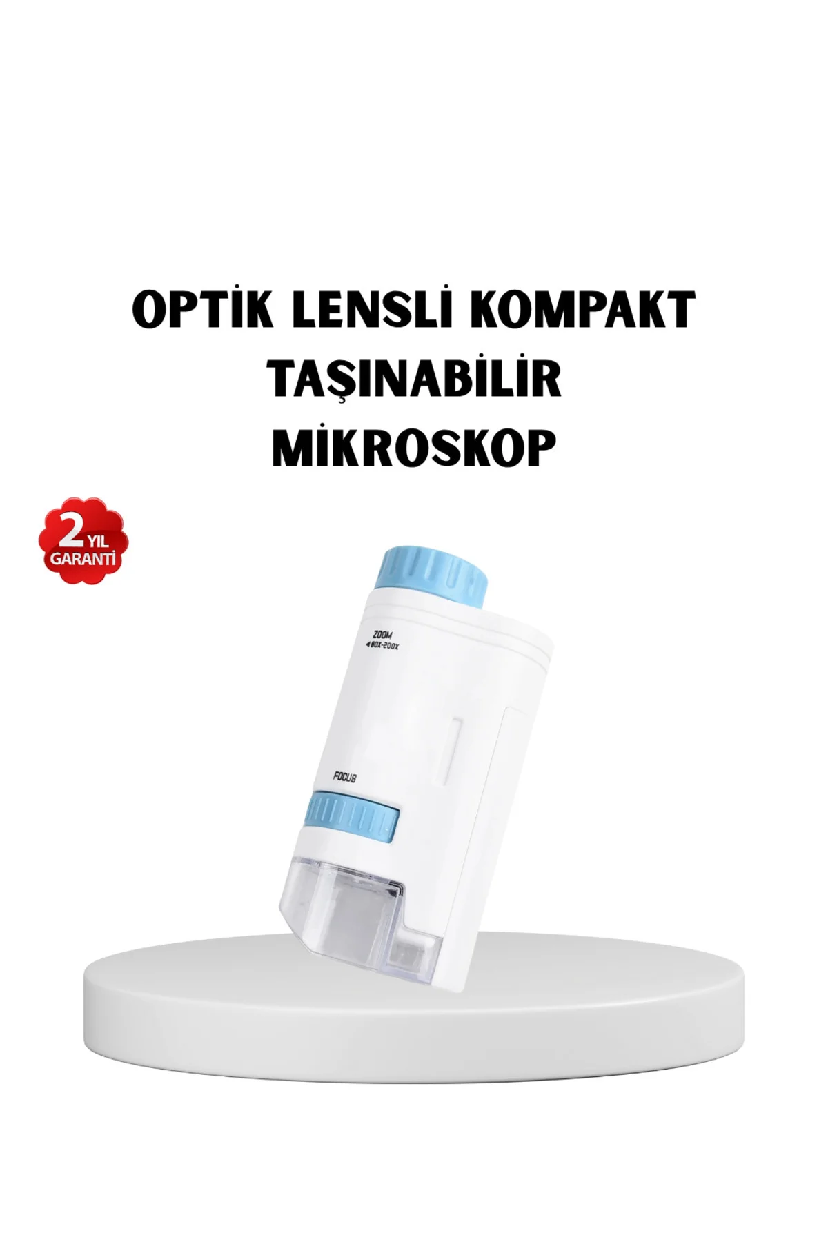 Led Işıklı Mikroskop 80X–200X Zoom Eğitici Bilim Seti Ve Taşınabi