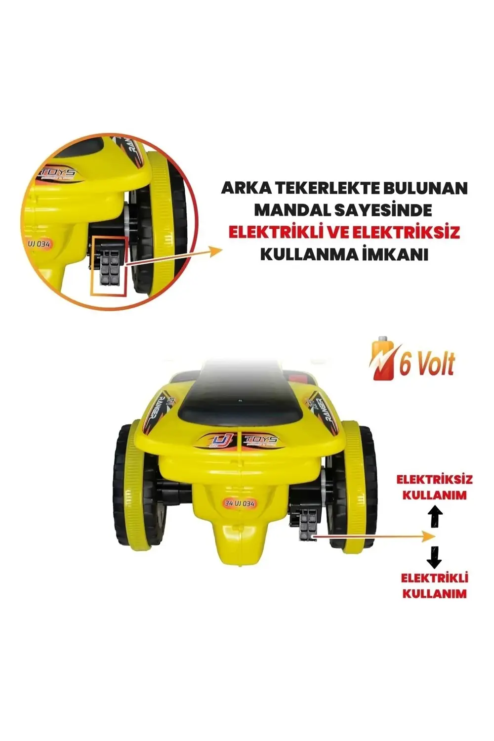 Led Işıklı Müzikli Akülü Atv