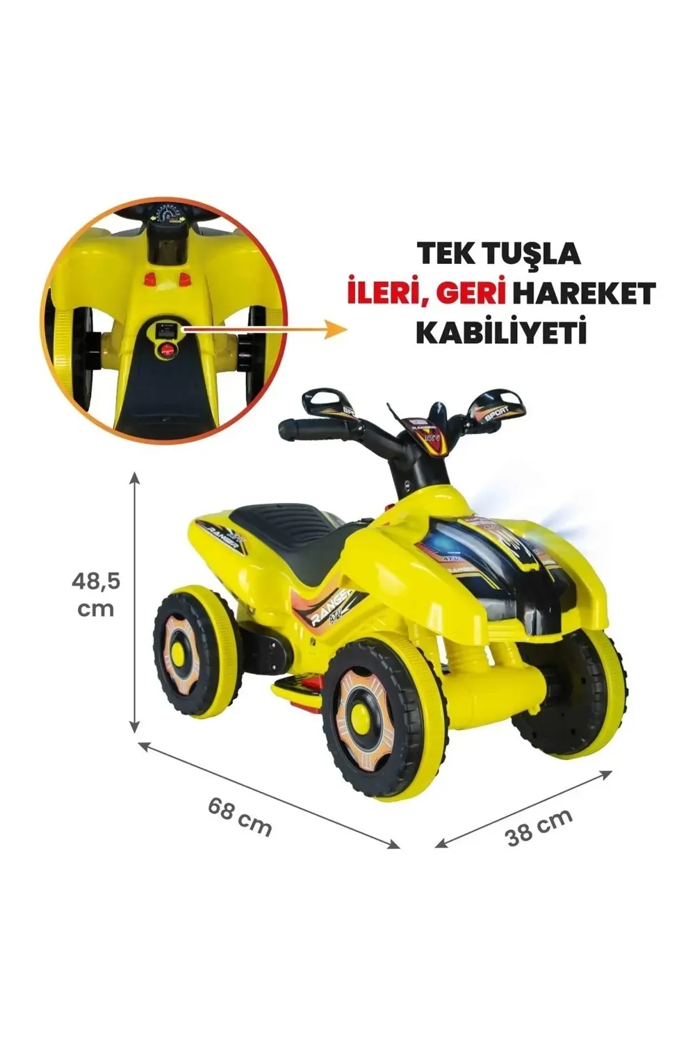 Led Işıklı Müzikli Akülü Atv