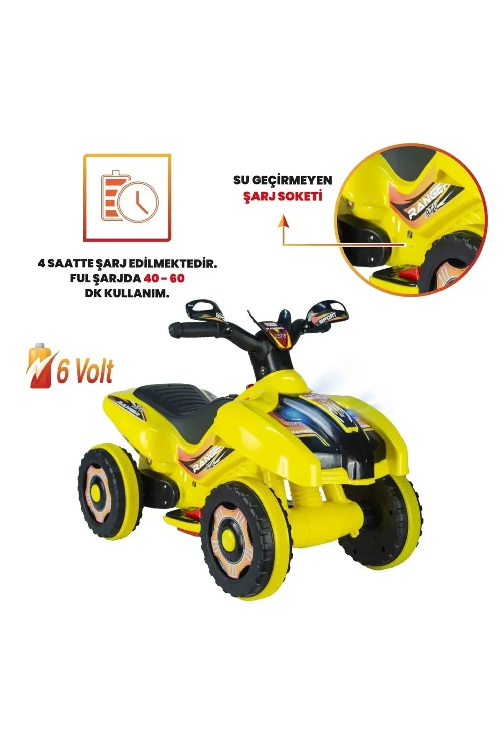 Led Işıklı Müzikli Akülü Atv