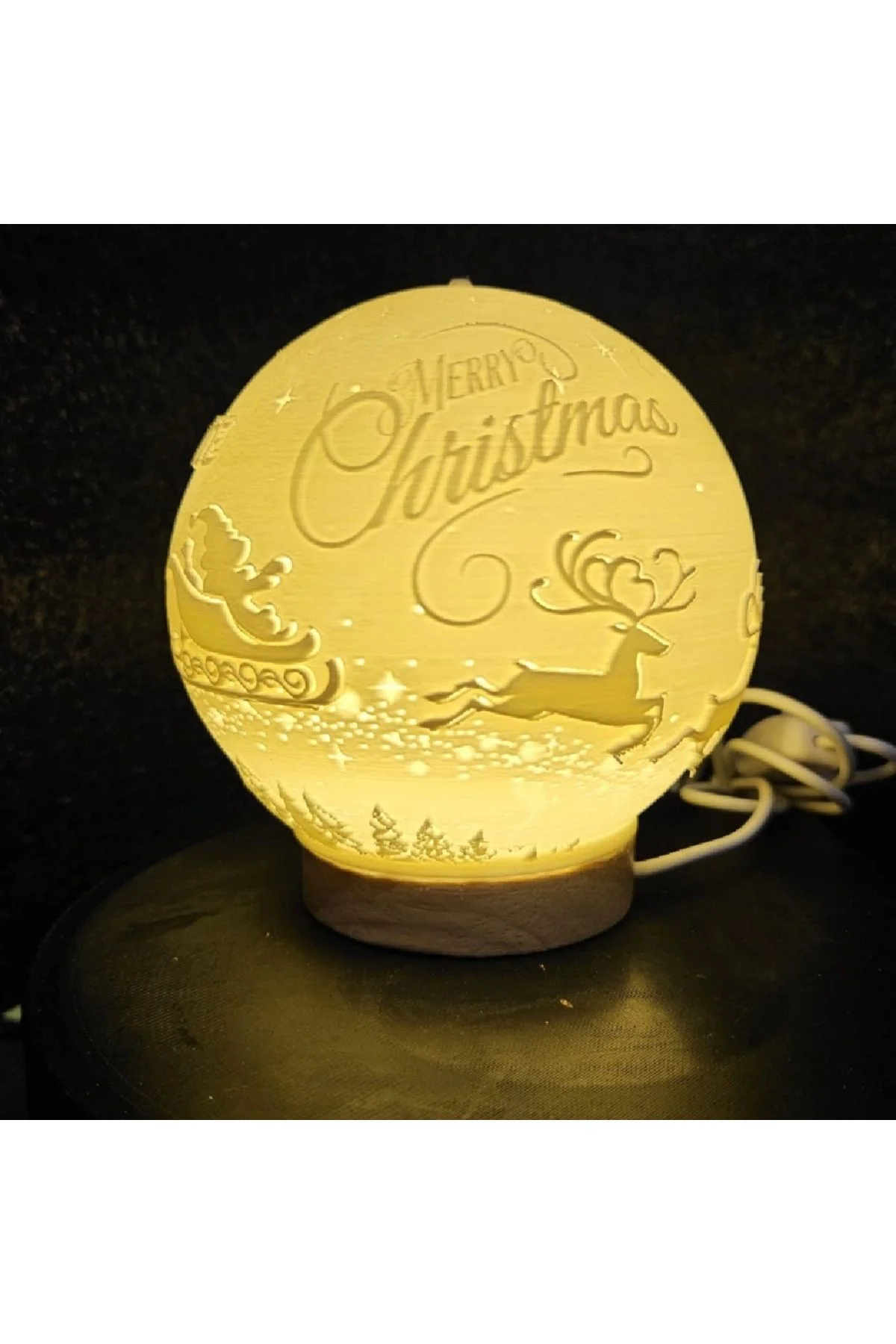 Led Işıklı Noel Baba Lamba