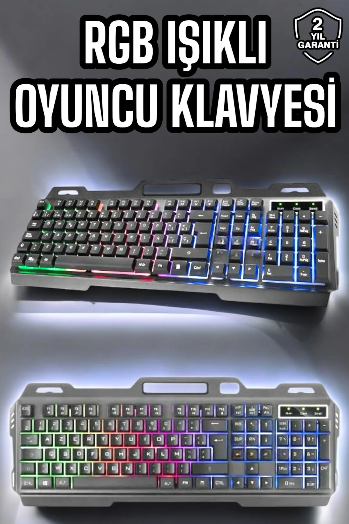 Led Işıklı Oyuncu Klavye Usb Girişli Rgb Işıklı Q Klavye Mouse He