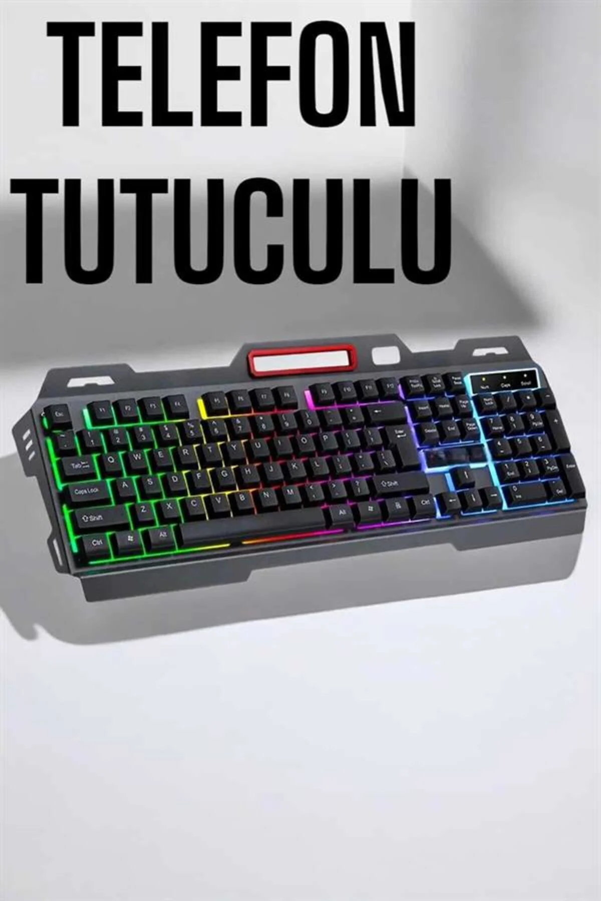 Led Işıklı Oyuncu Klavye Usb Girişli RGB Işıklı Q Klavye Mouse He