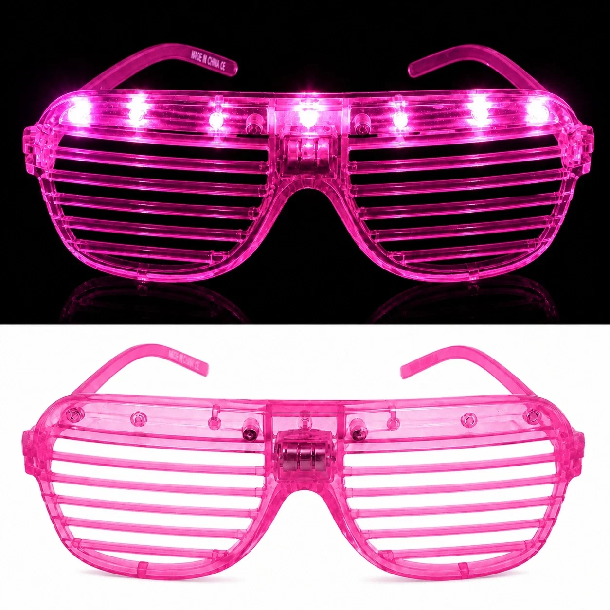 LED Işıklı Panjur Parti Gözlüğü Pembe Renk Shutter Gözlük LED Işıklı Panjur Parti Gözlüğü Pembe Renk Shutter Gözlük Fiyatı, Yorumları ve Özellikleri