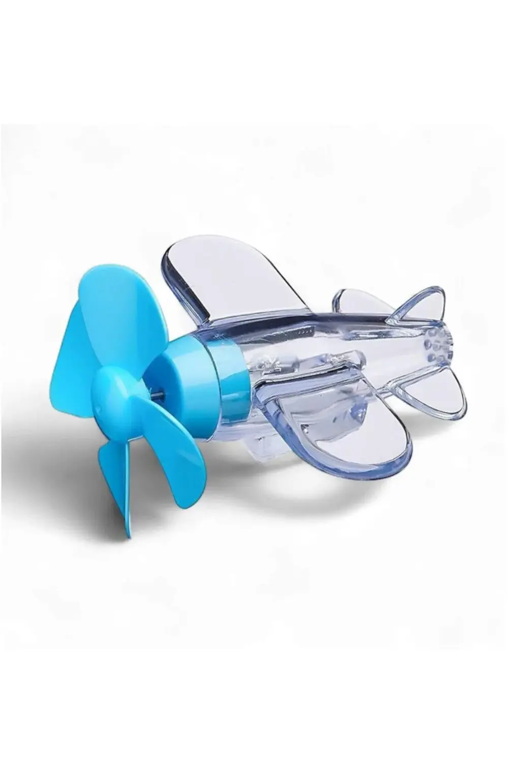 LED Işıklı Pervaneli Süs – Kırmızı & Mavi | Pilsiz, Yapışkanlı Ak