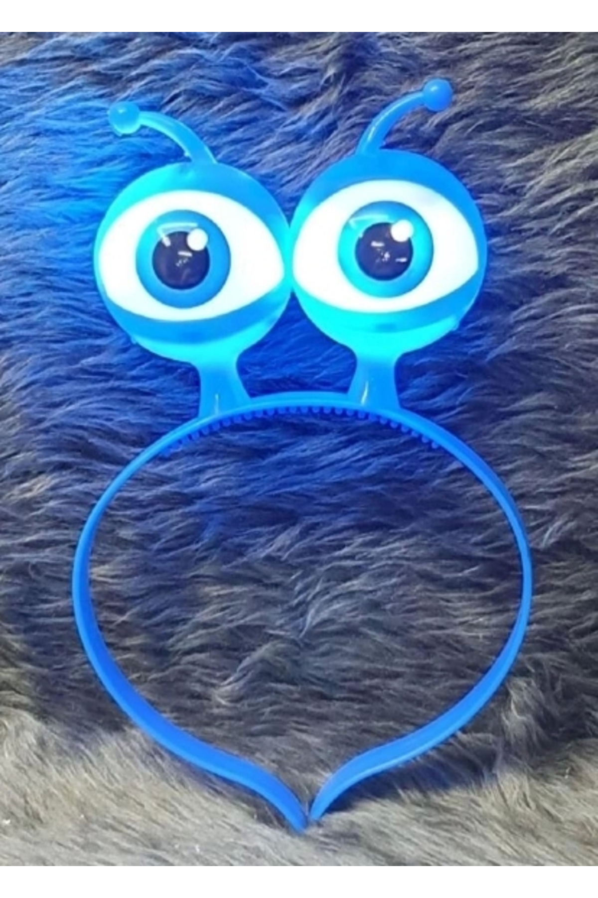 Samur Led İşıklı Pilli 3 Farklı Modda Yanan Uzaylı Göz Parti Tacı Mavi