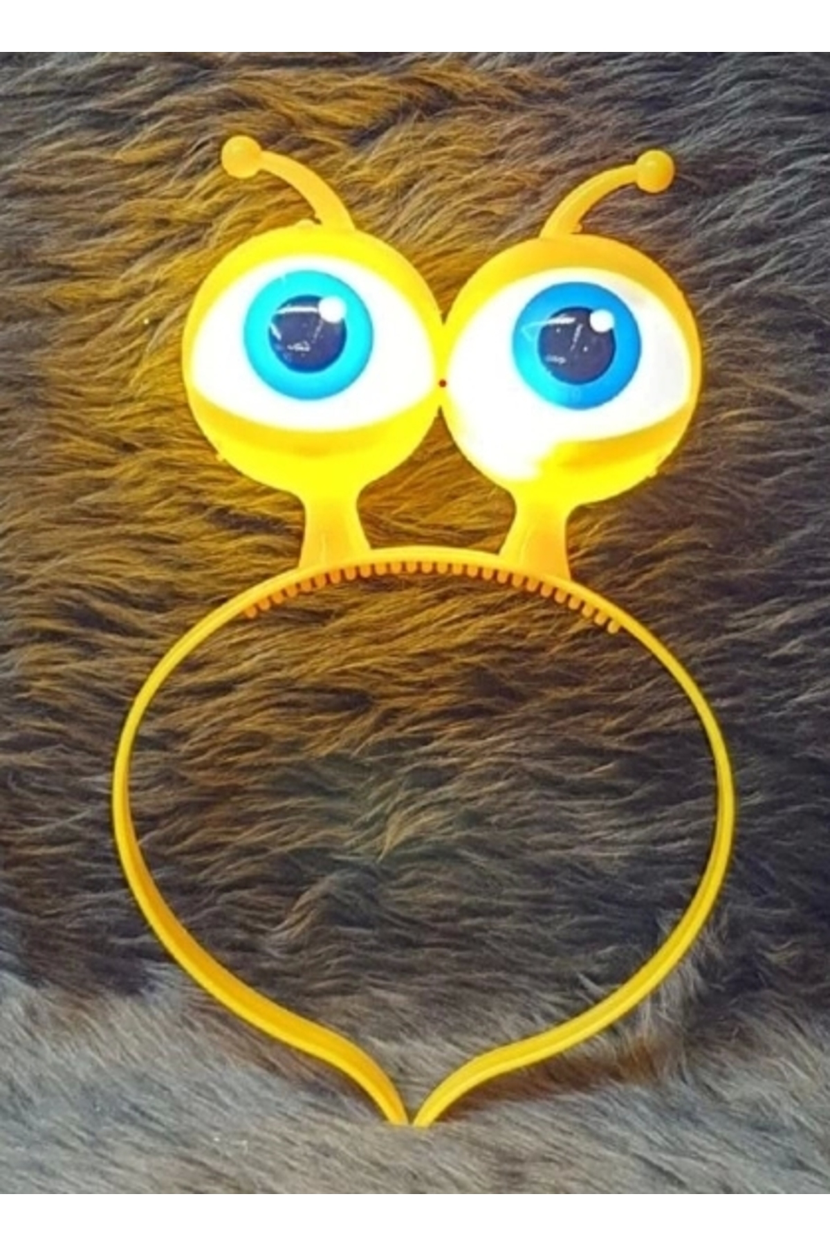 Ynt İthalat Led İşıklı Pilli 3 Farklı Modda Yanan Uzaylı Göz Parti Tacı Sarı