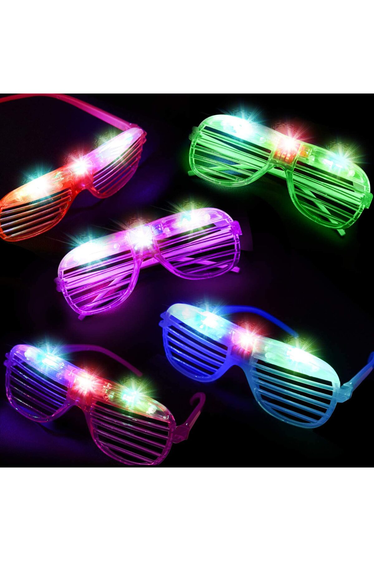 Andela Led İşikli Pilli Panjur Şekilli Rengarenk Yanip Sönen Lüks Parti