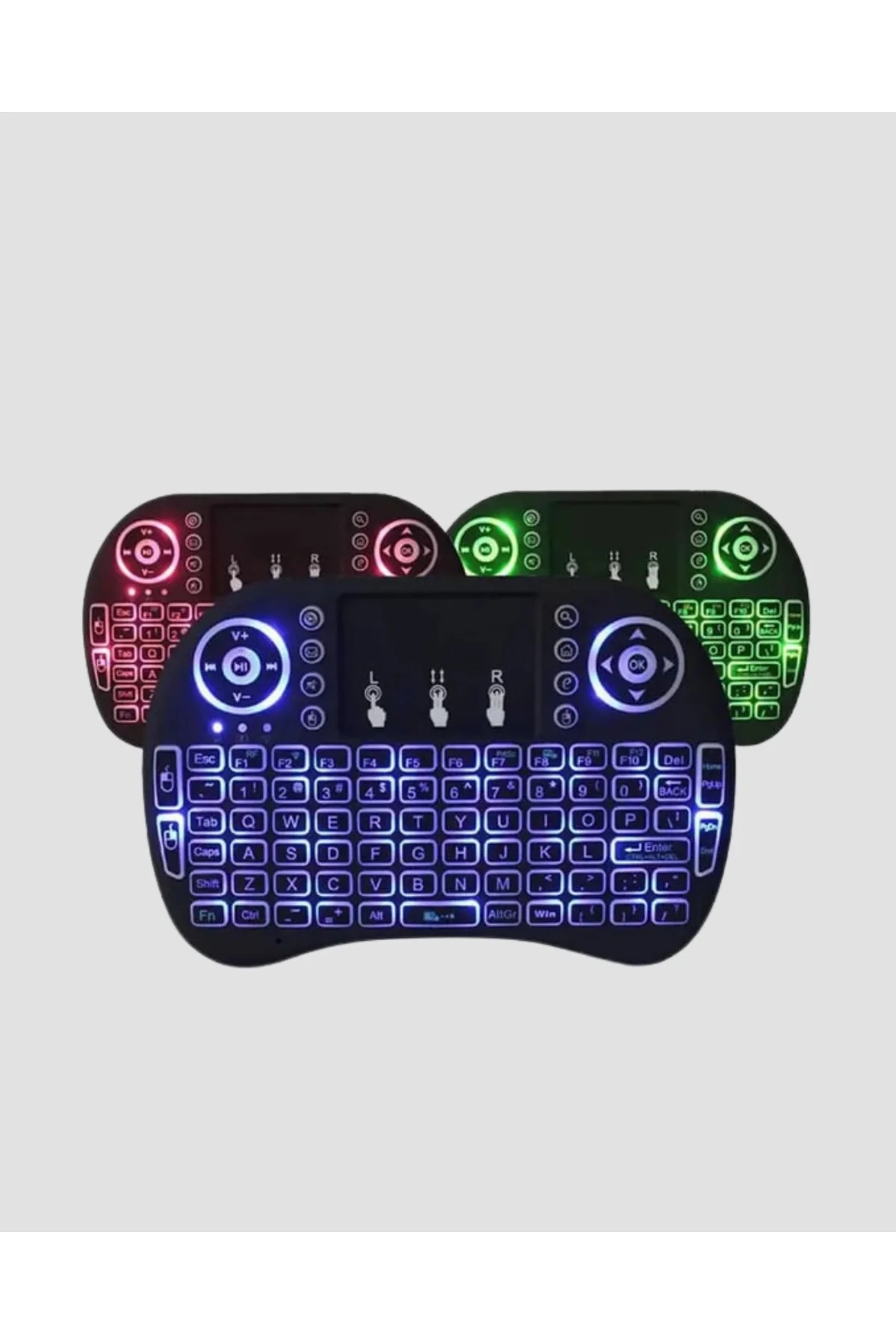 LED Işıklı Q Klavye – Touchpad, Numerik Tuş Takımı ve Multimedya 