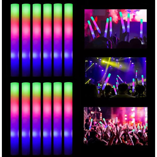 Led Işıklı Rengarenk Sünger Parti Çubuk Işıklı Kauçuk Sopa 46 cm Led Işıklı Rengarenk Sünger Parti Çubuk Işıklı Kauçuk Sopa 46 cm