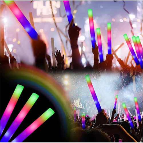 Led Işıklı Rengarenk Sünger Parti Çubuk  46 cm