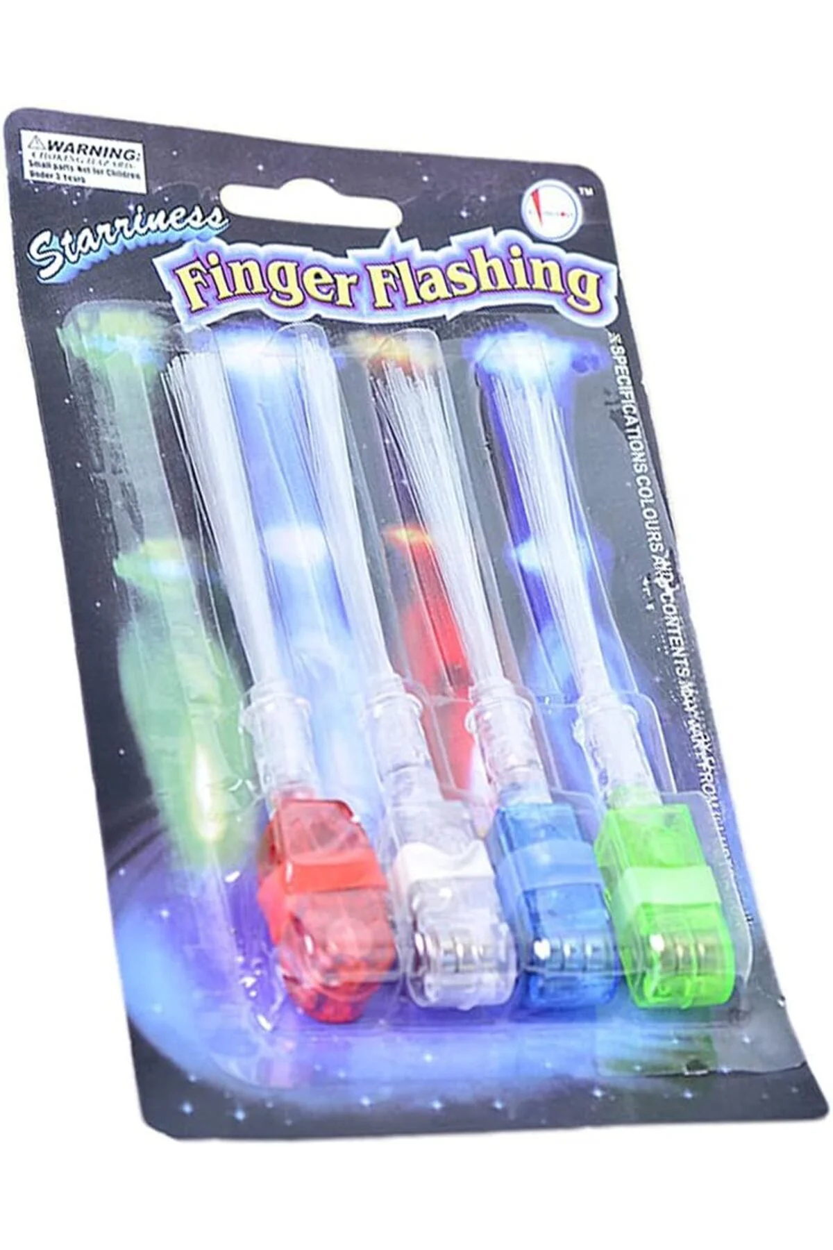 Led Işıklı Renkli Püsküllü Parmak Işığı 4 Renk 4 Adet