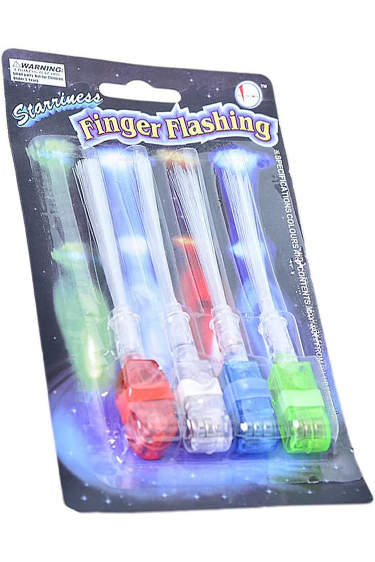 Skygo Led İşıklı Renkli Püsküllü Parmak İşığı 4 Renk 4 Adet