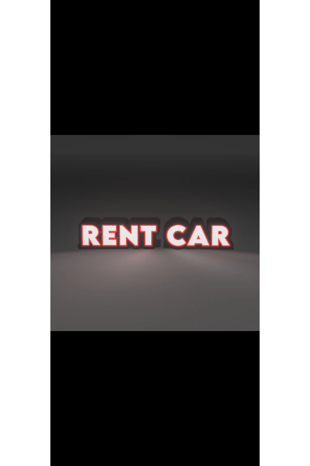 LED IŞIKLI RENT CAR TABELA