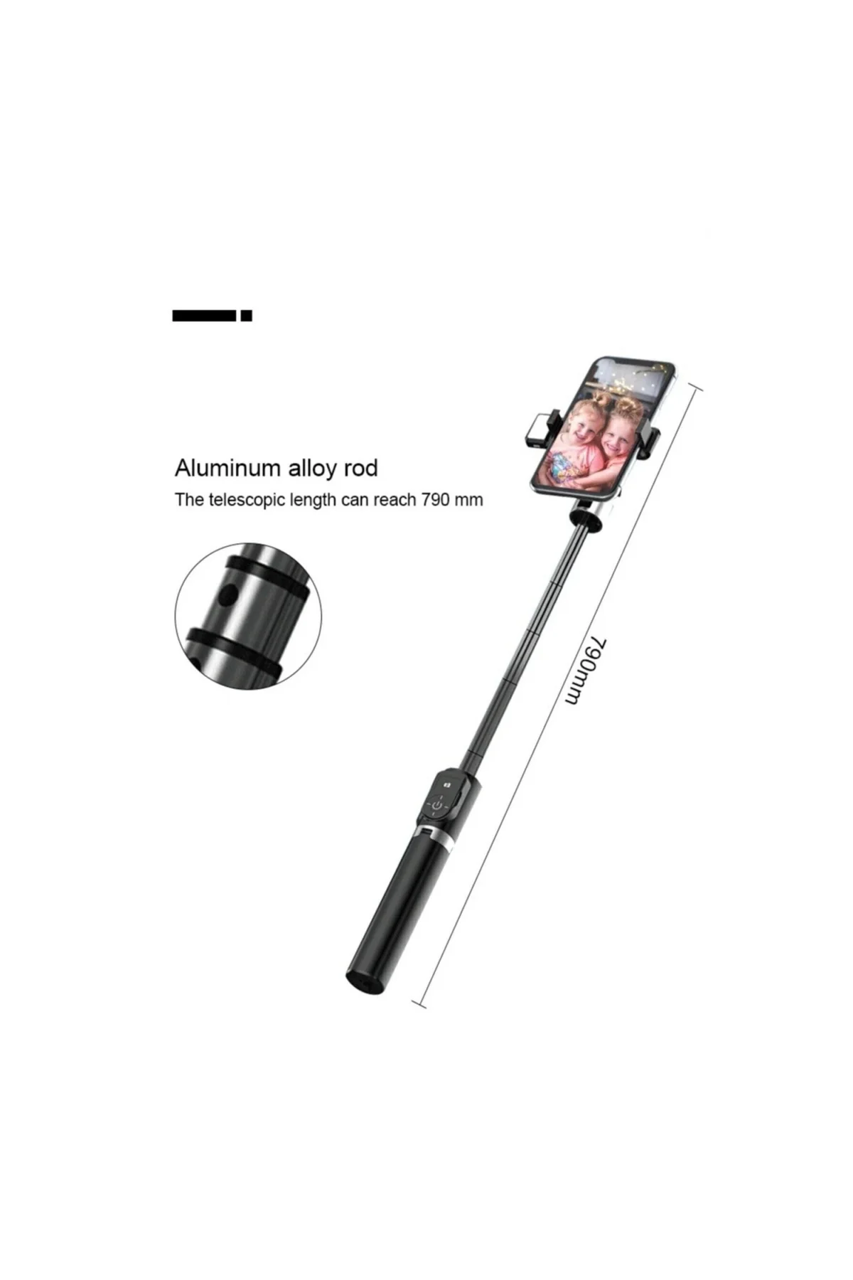 Led Işıklı Selfie Çubuğu Bluetooth Kumandalı Kablosuz Tripot Self