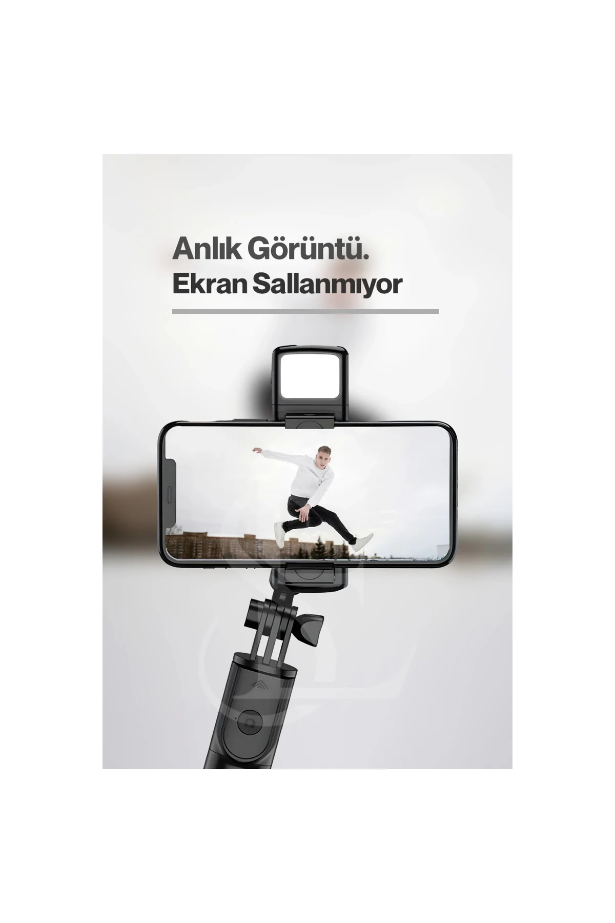 Led Işıklı Selfie Çubuğu Bluetooth Kumandalı Kablosuz Tripot Self