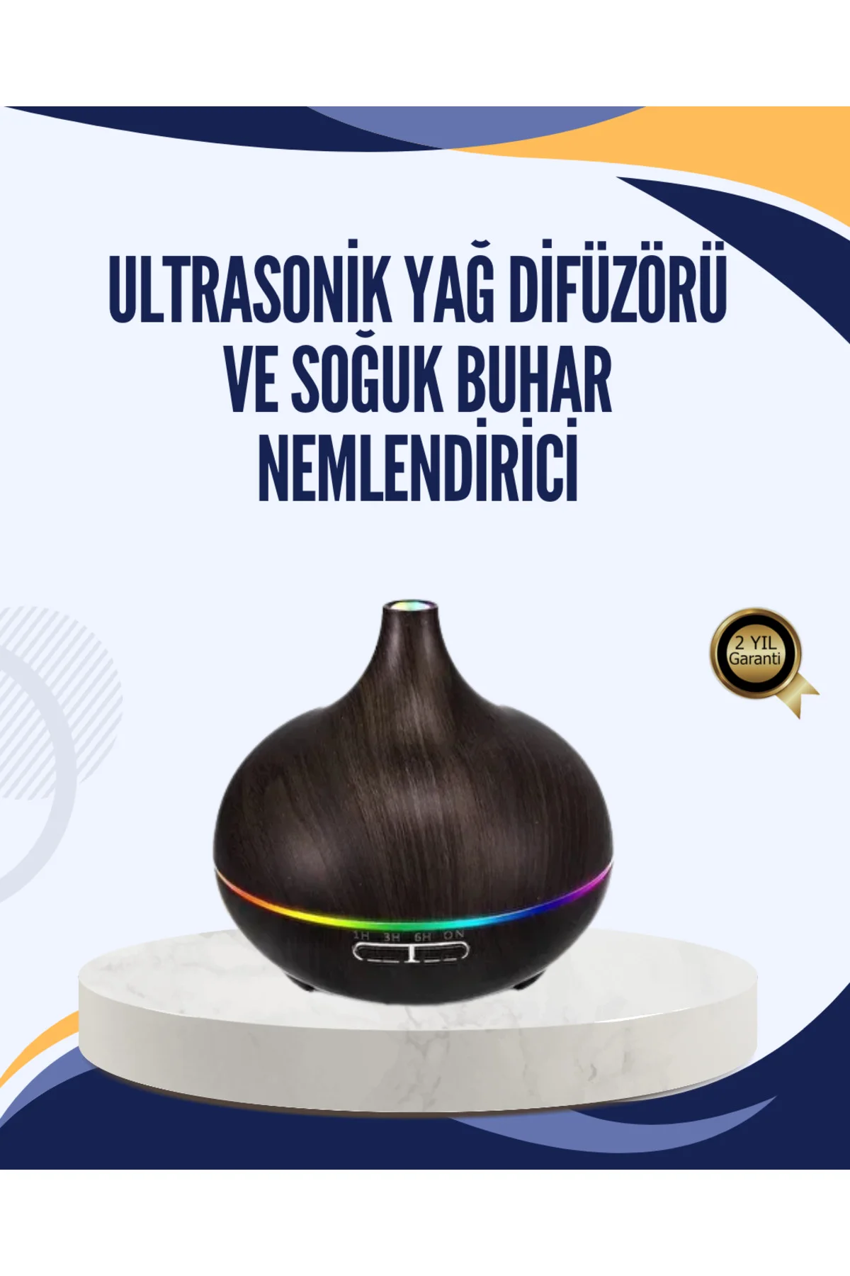 LED Işıklı Sessiz Çalışan Soğuk Buhar Nemlendirici