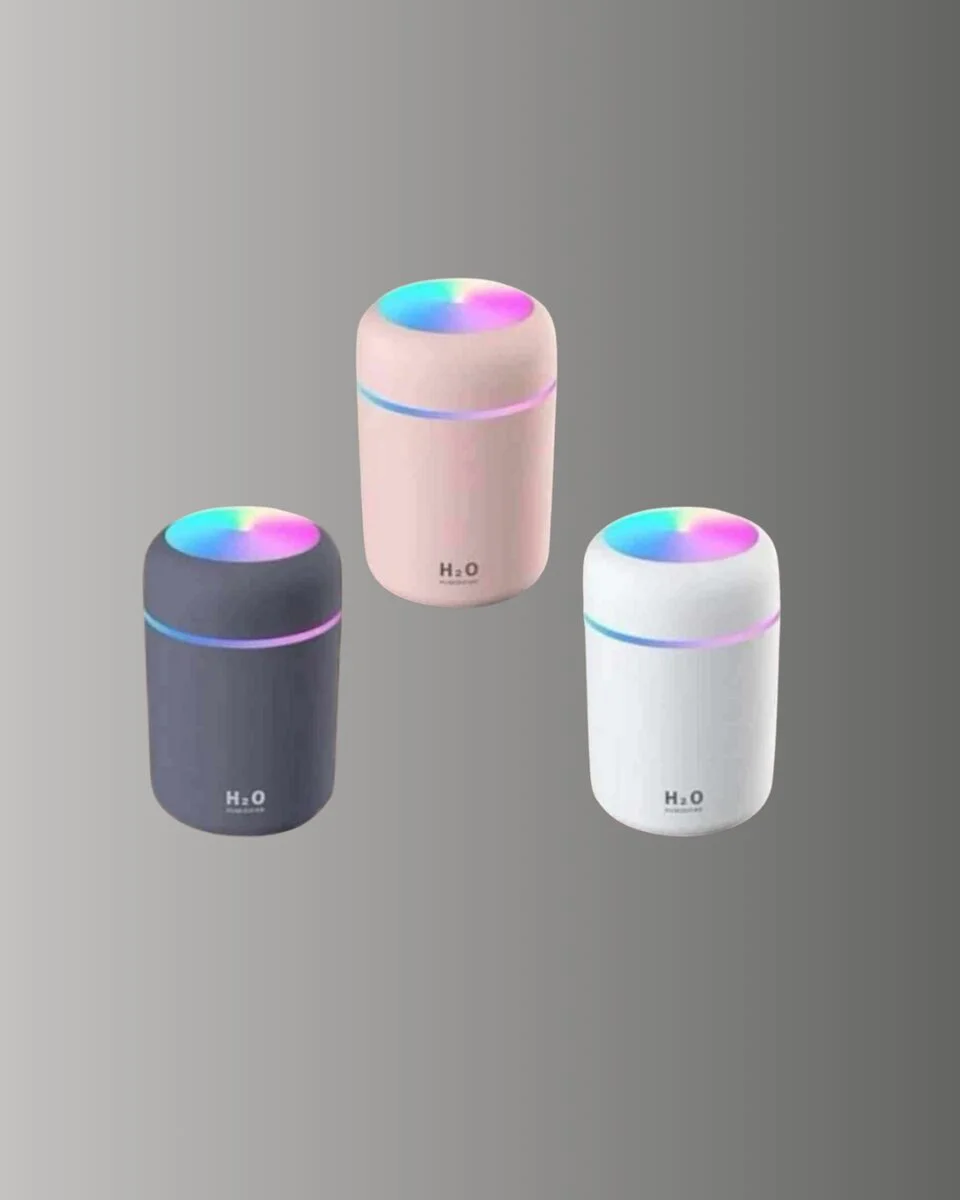 LED Işıklı Sessiz Masaüstü Nemlendirici – 3 Buhar Modu & RGB Işık