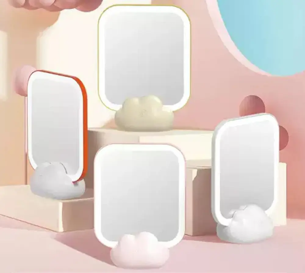 LED Işıklı Taşınabilir Makyaj Aynası - 1 Adet