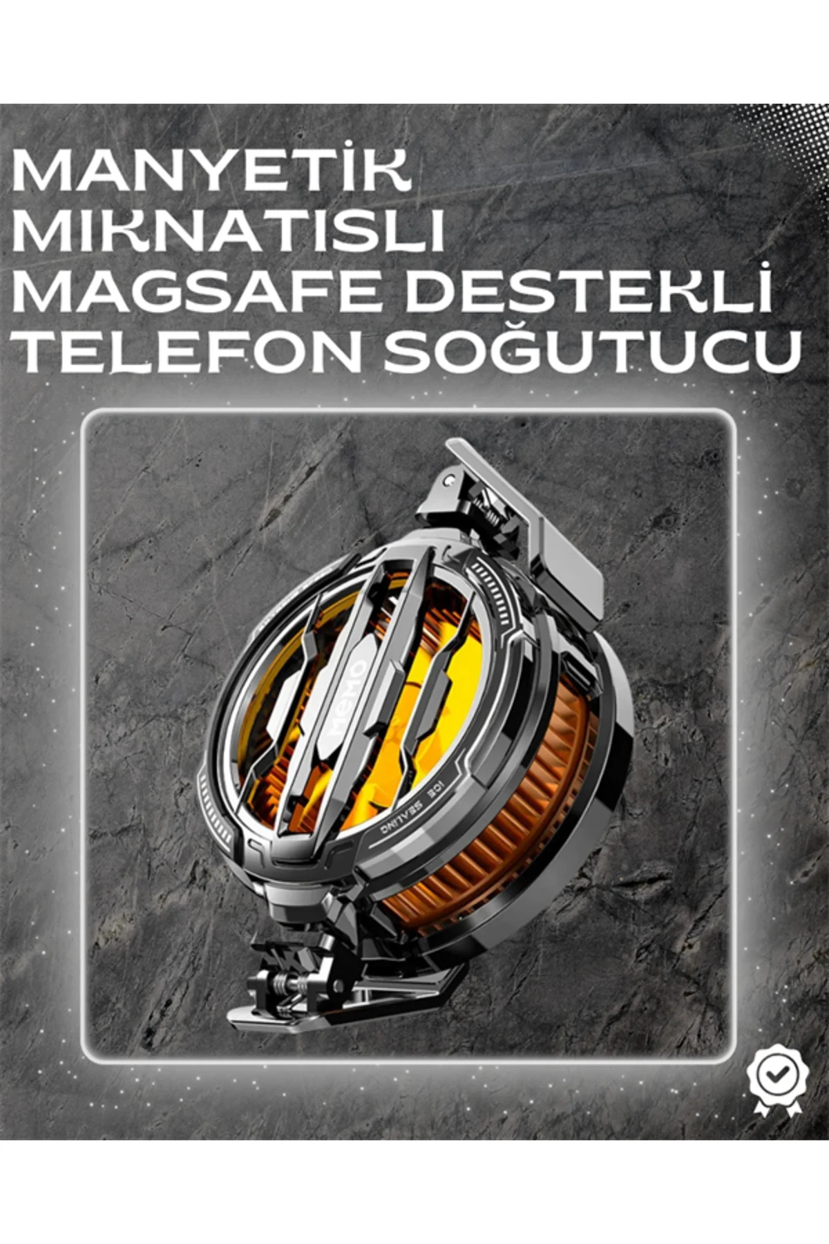 LED Işıklı Telefon Soğutucu | Ultra Sessiz Fan | Mıknatıslı ve Ap