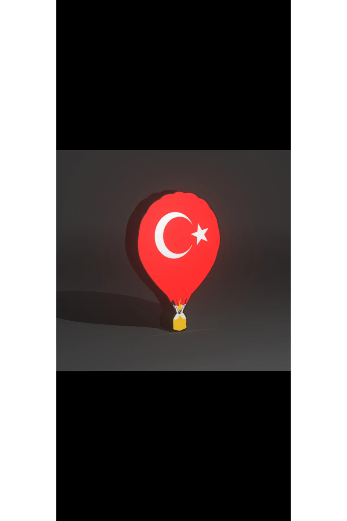 LED IŞIKLI TÜRK BAYRAĞI UÇAN BALON
