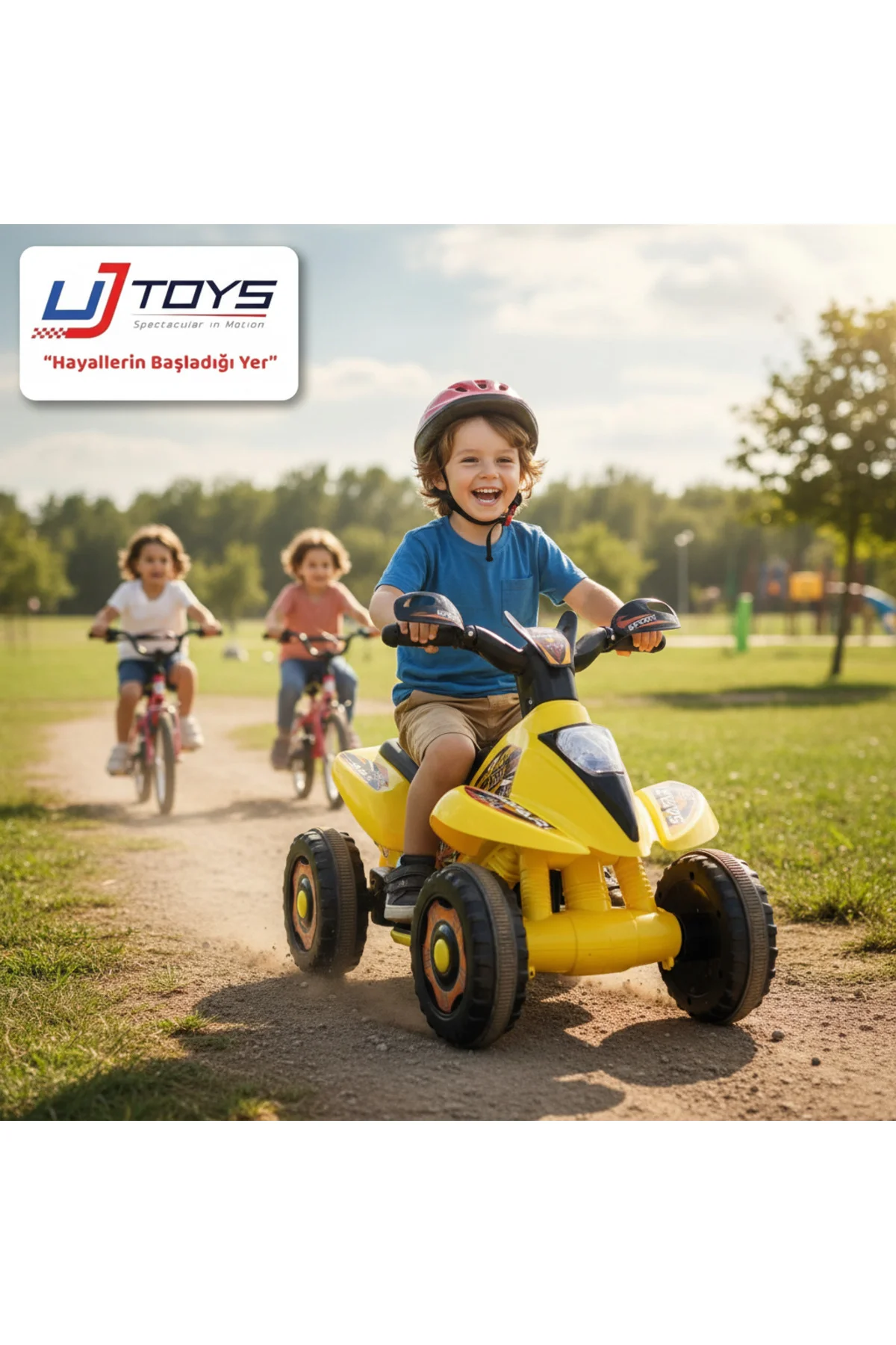 LED IŞIKLI VE MÜZİKLİ Akülü Atv 6 V Safari Sarı