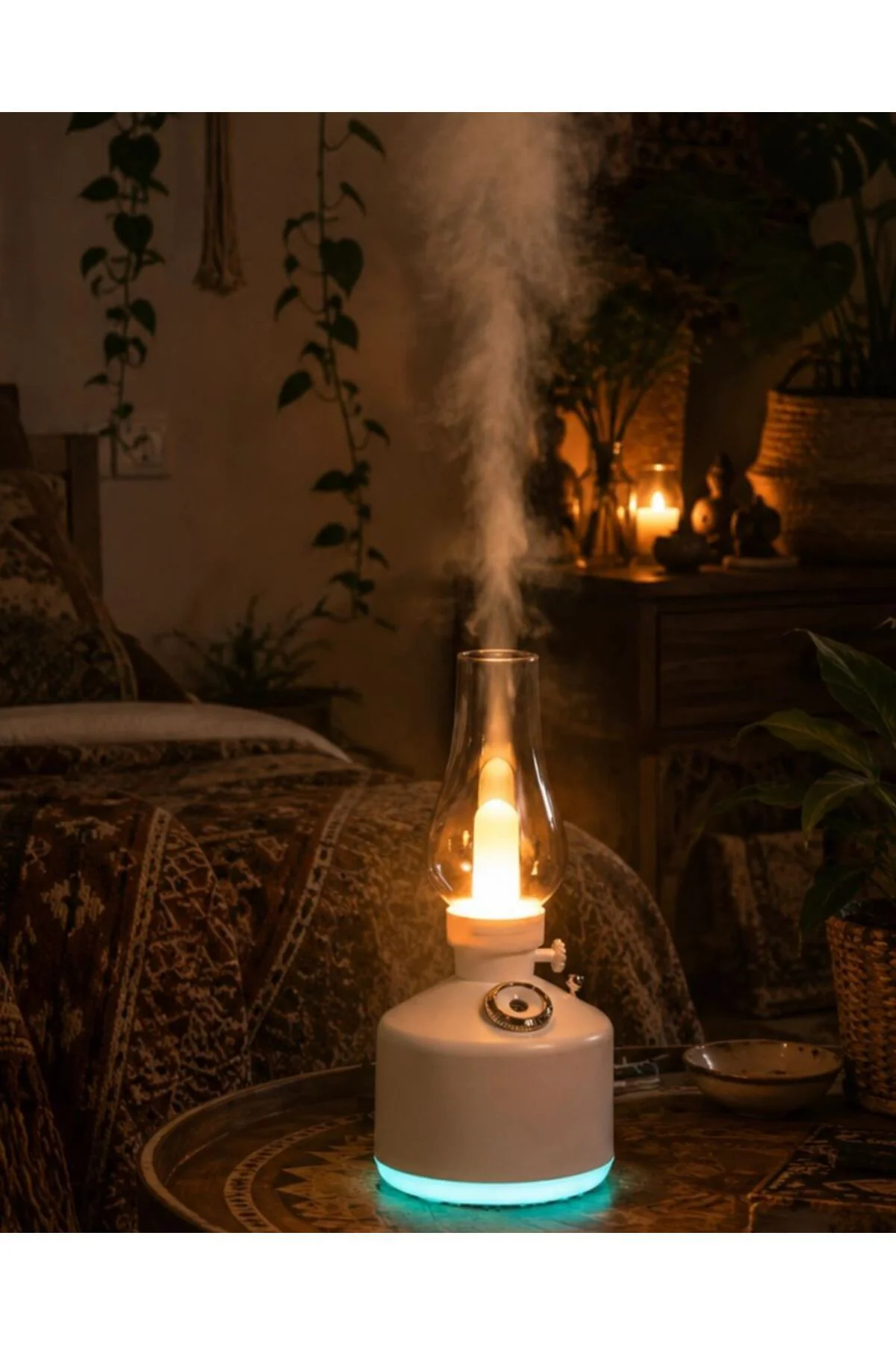 Led Işıklı Vintage Hava Nemlendirici Aromaterapi Difüzörü Usb Şar