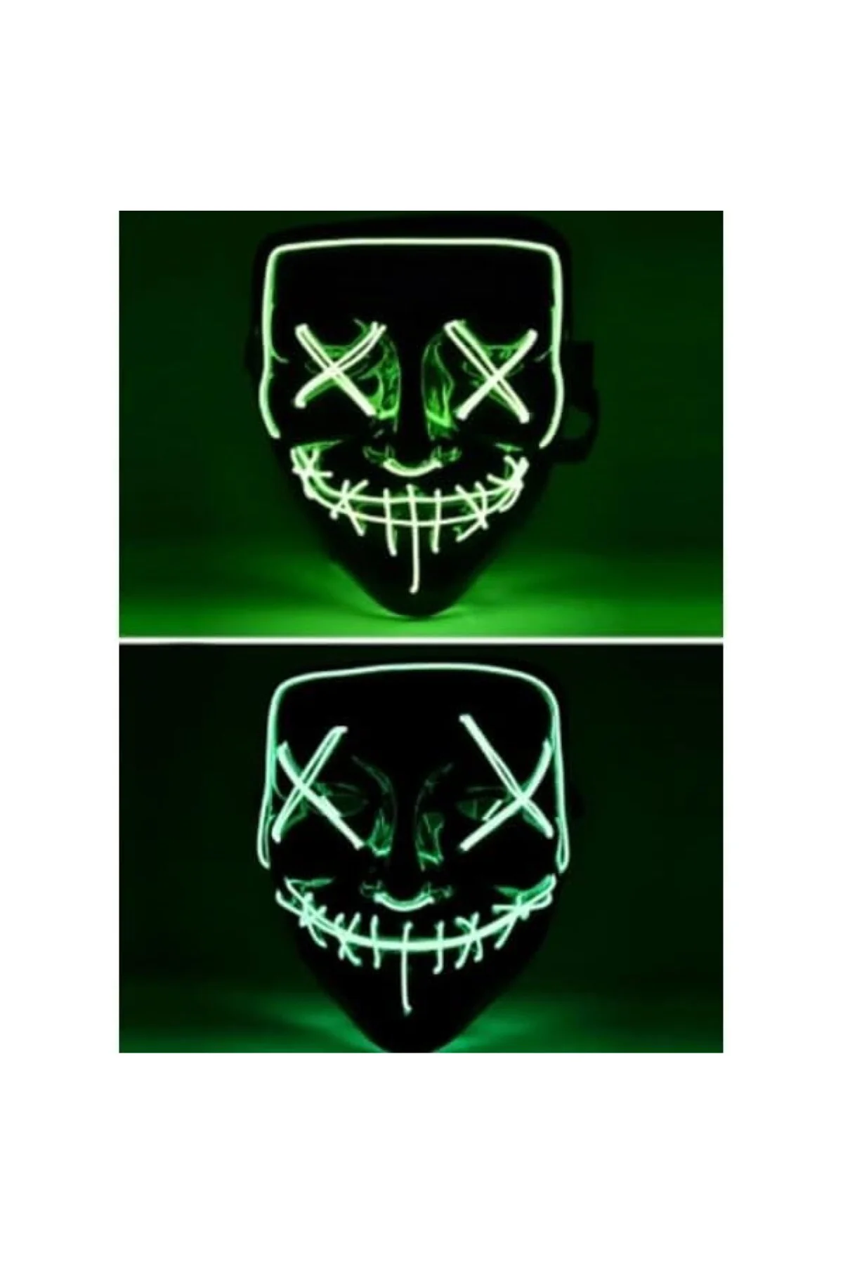 Led Işıklı Yeşil Maske