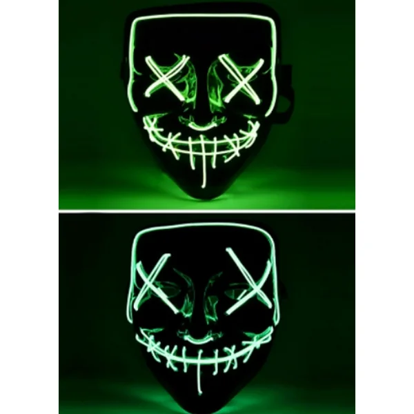 LED Işıklı Yeşil Maske Şık ve Fonksiyonel Tasarım