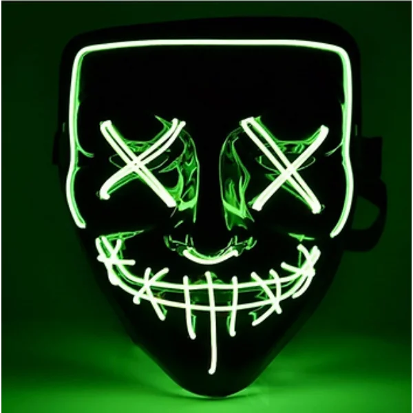 LED Işıklı Yeşil Maske Şık ve Fonksiyonel Tasarım