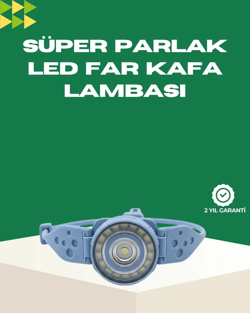 Led Kafa Lambası Kamp Yürüyüş Ve Gece Kullanımı İçin Çok Renkli