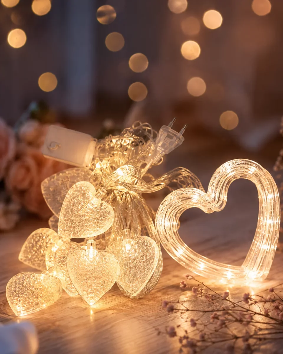 LED Kalp Neon Lamba - Romantik Ortam Işığı ve Dekoratif Gece Lambası