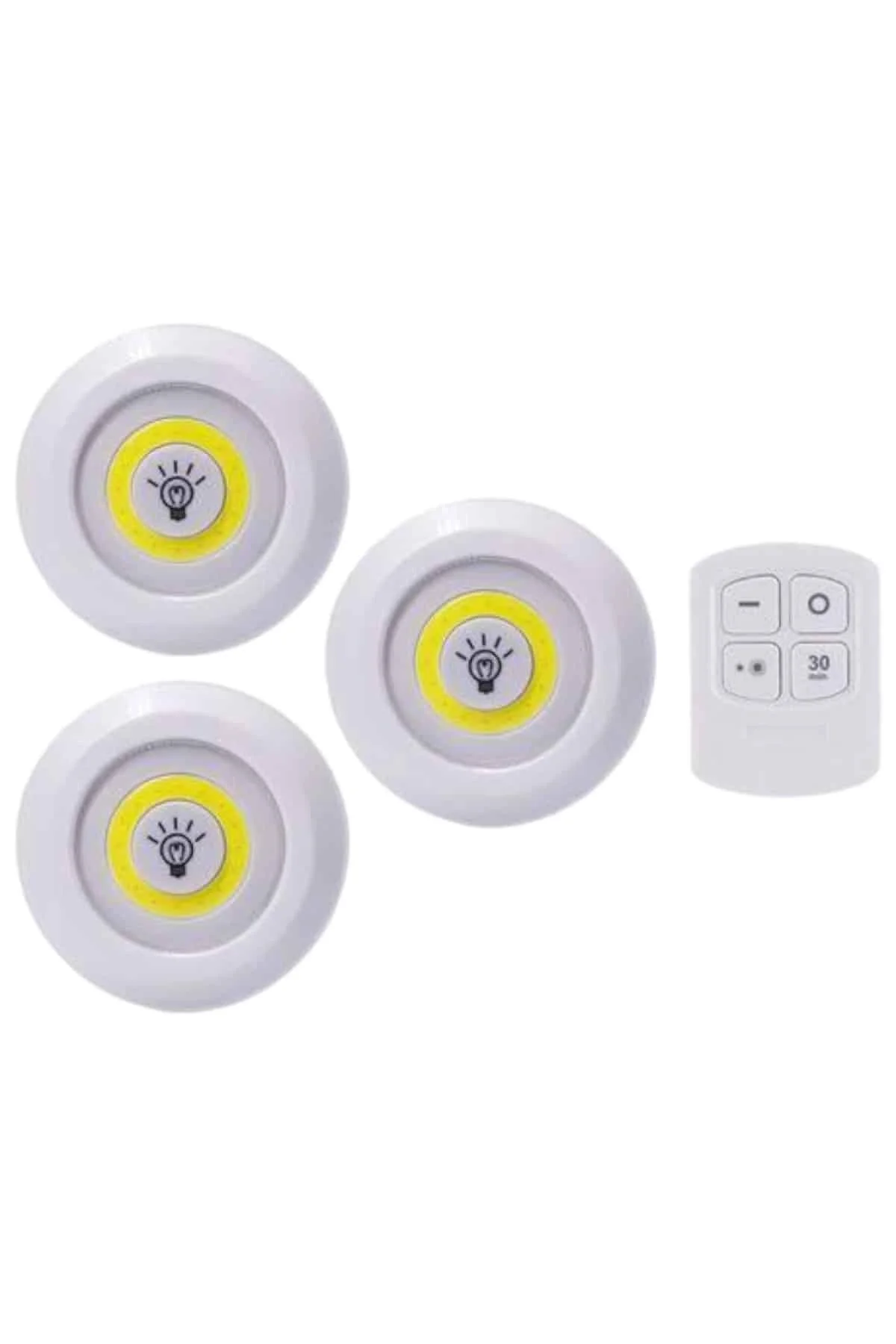 Led Lamba 3'Lü Uzaktan Kumandalı Yapışkanlı - Görsel 4