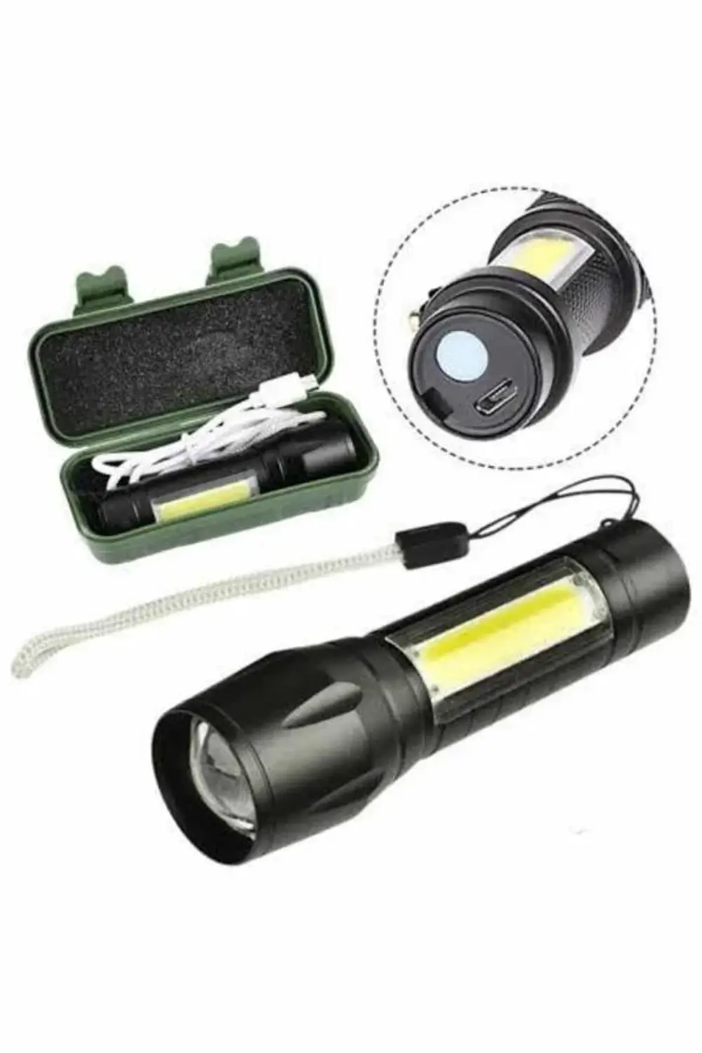 Led Lamba El Feneri Küçük Taşınabilir USB Şarjlı Acil Durum Lamba